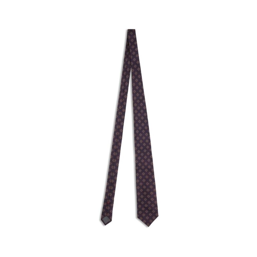 Brunello Cucinelli Men Geometric Silk Tie